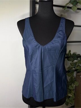 Vintage Y2K Navy Blue Camisole Size Large NWT Union Made